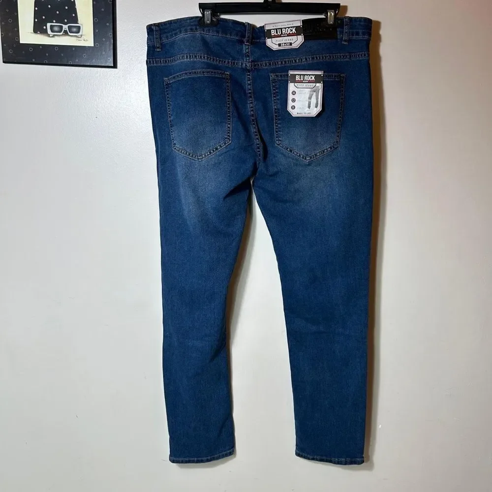 Men's Slim Fit Jeans in Deep Blue